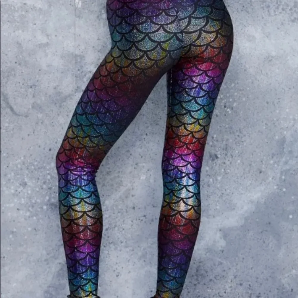 Mermaid rainbow leggings limited - Picture 1 of 8
